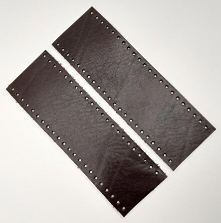 Kahverengi Gerçek Deri Tutma Sapı 18X6 Cm Simit Sap
