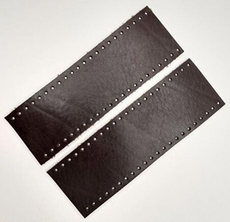 Kahverengi Gerçek Deri Tutma Sapı 18X6 Cm Simit Sap