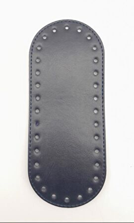 Suni Deri Lacivert 20X8 cm Oval Çanta Tabanı
