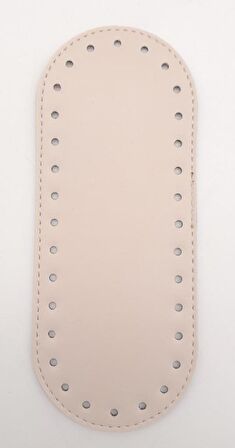 Suni Deri Krem 20X8 cm Oval Çanta Tabanı