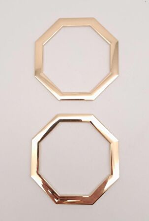 10 cm Sekizgen Light Gold Metal Çanta Sapı