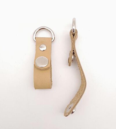 Ham Doğal Renk Gerçek Deri Çıtçıtlı Sapucu Böce Gümüş Metalli