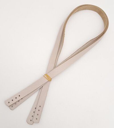 Gerçek Deri 70X1.2 Cm Bej Renk Çanta Sapı