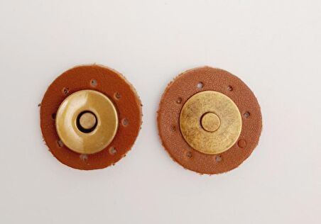 Taba Suni Derili Mıknatıslı Çıtçıt Antik Metalli