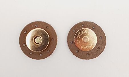 Vizon Suni Derili Mıknatıslı Çıtçıt Light Gold Metalli