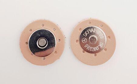 Pudra Suni Derili Mıknatıslı Çıtçıt Gümüş Metalli