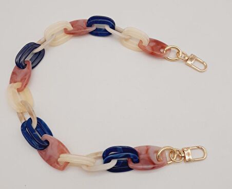 Renkli 55 Cm Köprü Model Light Gold Kancalı Akrilik Zincir