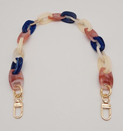 Renkli 55 Cm Köprü Model Light Gold Kancalı Akrilik Zincir