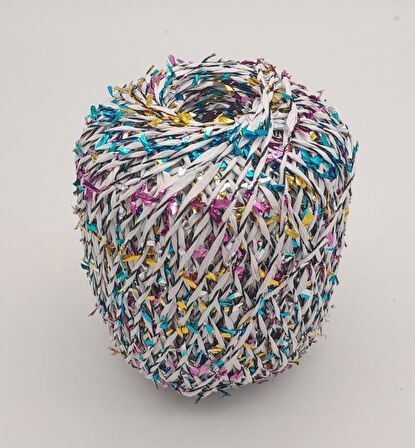Confetti Kağıt İp Beyaz Renkli