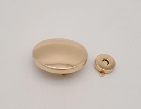 Angel Çanta Aksesuar 5 cm Yuvarlak Mıknatıslı Kilit Light Gold