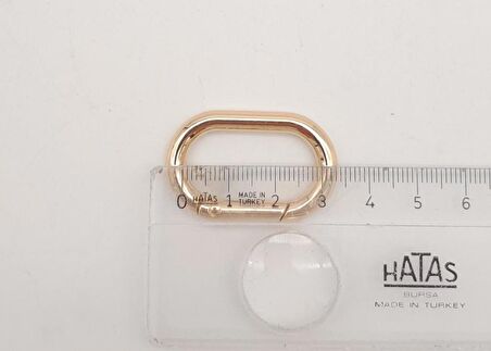 Light Gold 3 cm Ovalize Yaylı Halka 1 Adet