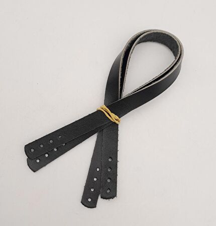 Gerçek Deri 35X1.2 Cm Siyah Renk Çanta Sapı