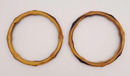 Bambu Görünümlü 11 cm Çapında Plastik Çift Sap