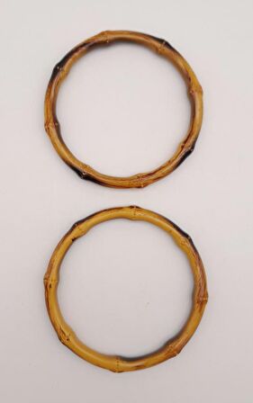 Bambu Görünümlü 11 cm Çapında Plastik Çift Sap