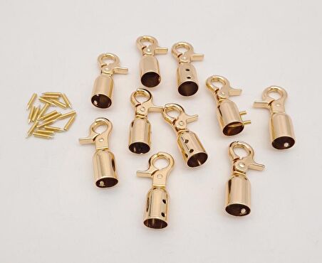 12 mm Light Gold Renk Kancalı Kovan 10 Adet