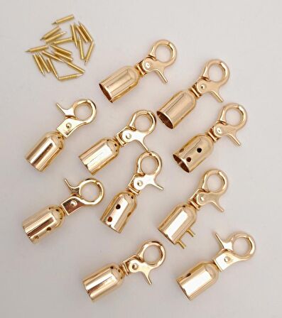 12 mm Light Gold Renk Kancalı Kovan 10 Adet