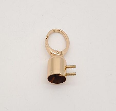 14 mm Light Gold Renk Oval Halkalı Kancalı Kovan 1 Adet
