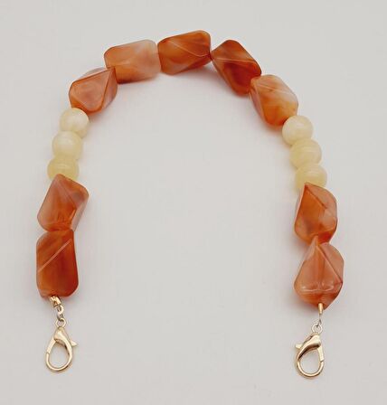 40 cm Kancalı Akrilik Zincir Light Gold Metalli No:03