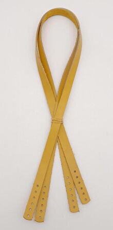 Gerçek Deri 70x1.2 cm Limon Küfü Renk Çift Çanta Sapı