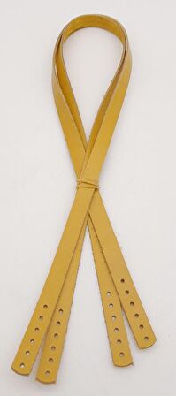 Gerçek Deri 70x1.2 cm Limon Küfü Renk Çift Çanta Sapı