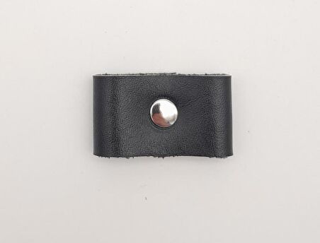 Siyah Gerçek Deri Büzgülük Gümüş Metalli