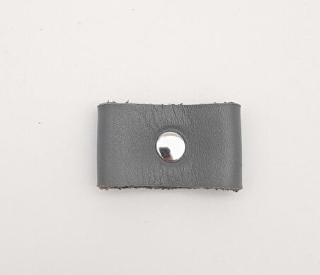 Gri Gerçek Deri Büzgülük Gümüş Metalli