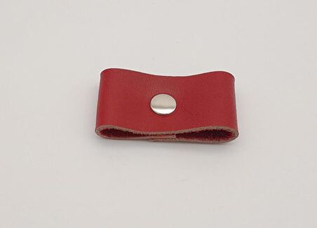 Kırmızı Gerçek Deri Büzgülük Gümüş Metalli