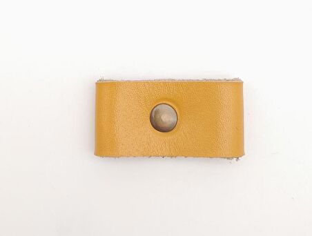 Hardal Renk Gerçek Deri Büzgülük Antik Metalli