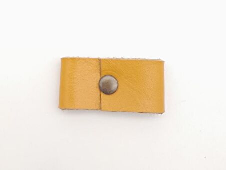 Hardal Renk Gerçek Deri Büzgülük Antik Metalli