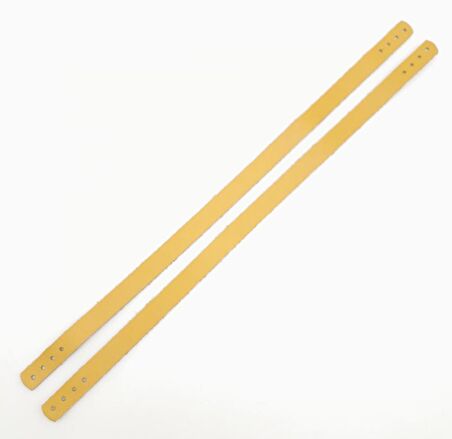 Gerçek Deri 35x1.2 cm Limon Küfü Renk Çift Çanta Sapı