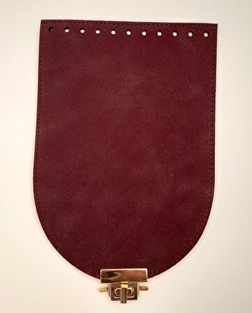 15x22 cm Süet Nubuk Deri Bordo Renk Kapak Light Gold Metalli