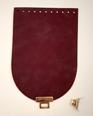 15x22 cm Süet Nubuk Deri Bordo Renk Kapak Light Gold Metalli