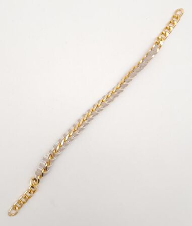 40 cm Derili Zincir Bej Renk Light Gold Metalli