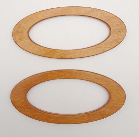 Oval Model 9x19.5 cm Ahşap Renk Ahşap Çanta Sapı