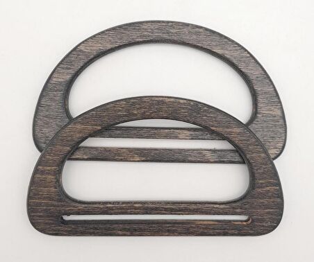 Köprülü D Model 8.5x15 cm Haki Renk Ahşap Çanta Sapı