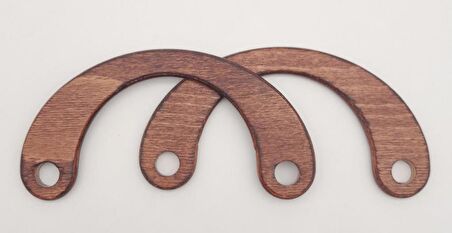 C Model 9x18 cm Taba Renk Ahşap Çanta Sapı