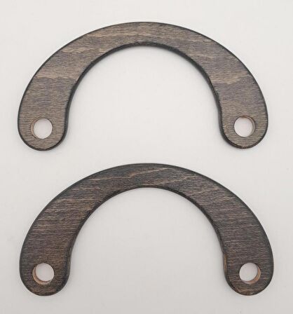 C Model 9x18 cm Haki Renk Ahşap Çanta Sapı