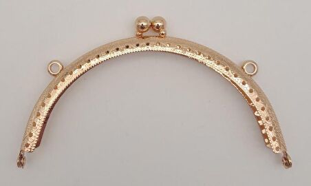 12.5 cm Oval Cüzdan Klipsi Cüzdan Bursu Light Gold Renk