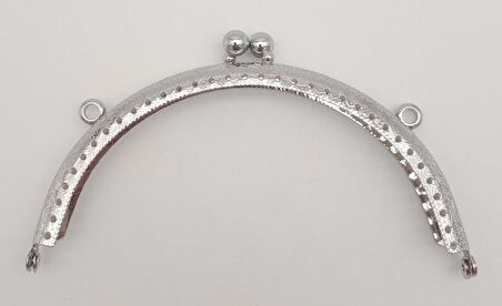 12.5 cm Oval Cüzdan Klipsi Cüzdan Bursu Gümüş Renk