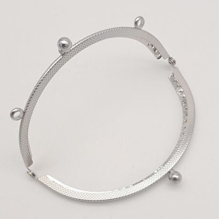 12.5 cm Oval Cüzdan Klipsi Cüzdan Bursu Gümüş Renk