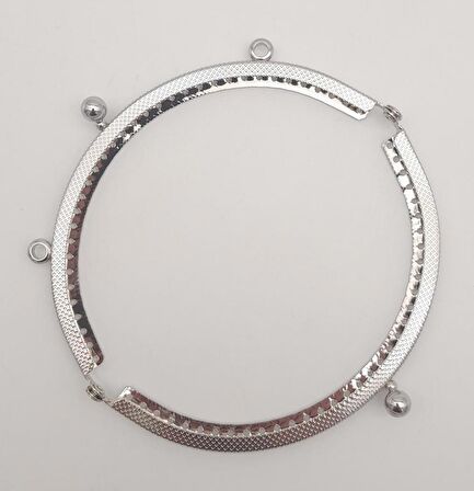 12.5 cm Oval Cüzdan Klipsi Cüzdan Bursu Gümüş Renk