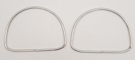 12.5 cm D Model Gümüş Renk Metal Çanta Tutma Sapı