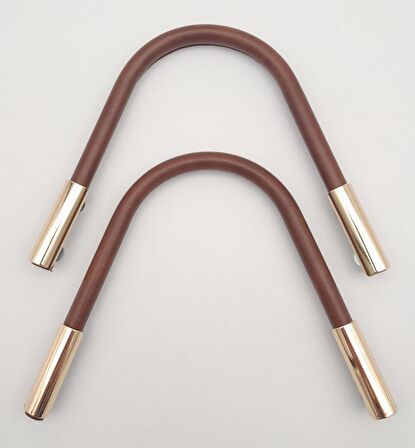 Suni Derili Metal Çanta Sapı Taba Renk Light Gold Metal