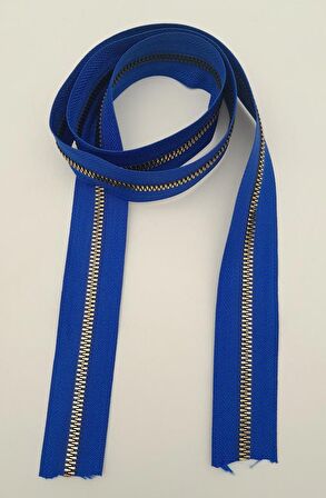 Ortası Gold Fermuar 100 cm Saks Mavi Renk