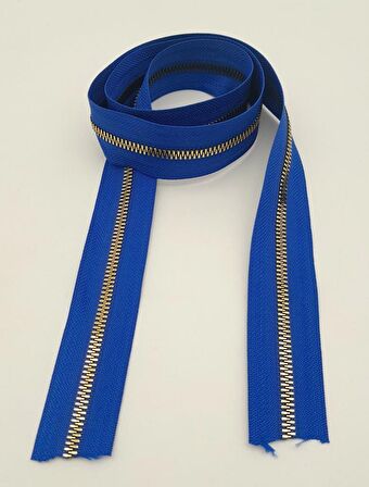 Ortası Gold Fermuar 100 cm Saks Mavi Renk