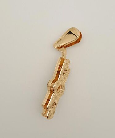 Sütlü Kahve Renk Kurdele Model Light Gold Metal Kulpluk 1 Adet