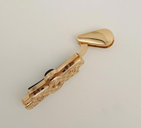 Sütlü Kahve Renk Kurdele Model Light Gold Metal Kulpluk 1 Adet