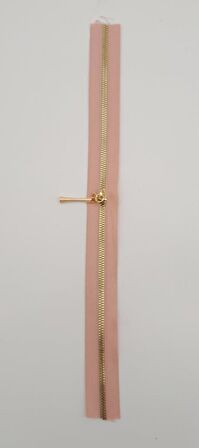 Başlıklı Fermuar 40 Cm Light Gold Metal Pudra Renk