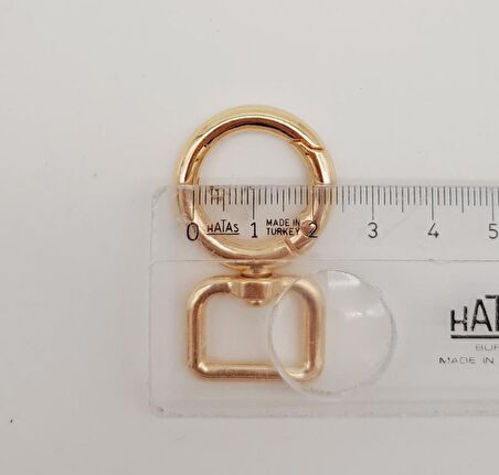 2 cm Light Gold Köşeli Yaylı Halka 1 Adet