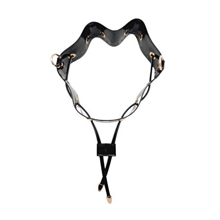 Rugan Deri Torba Çanta Aparatı Siyah Renk